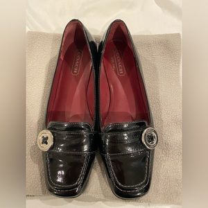 Black enamel Coach shoes 7.5